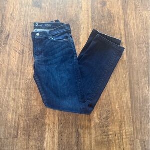 7 For All Mankind Men's Slimmy Straight Leg Jeans - Dark Wash Size 33 EUC